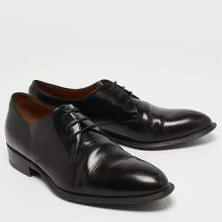Pre Owned Celine Black Leather Lace Up Derby Size 38