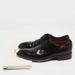 Pre Owned Celine Black Leather Lace Up Derby Size 38