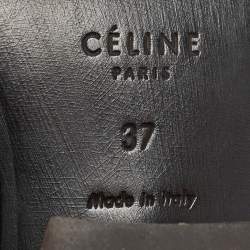 Pre Owned Celine Beige/White Leather Tassel Accents Pumps Size 37