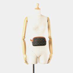 Celine Brown Triomphe Coated Canvas Belt Bag