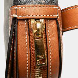 Celine Brown Triomphe Coated Canvas Belt Bag