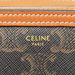 Celine Brown Triomphe Coated Canvas Belt Bag