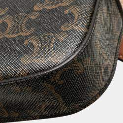 Celine Brown Triomphe Coated Canvas Belt Bag