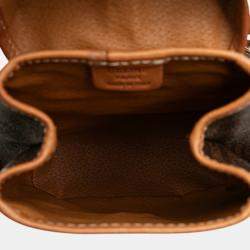 Pre Owned Celine Mini Macadam Coated Canvas Twin Backpack