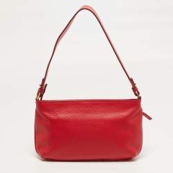 مملوكة مسبقًا Cerruti 1881 Crystal Studded Red Leather Shoulder Bag