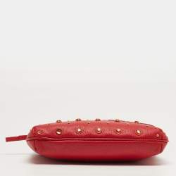 مملوكة مسبقًا Cerruti 1881 Crystal Studded Red Leather Shoulder Bag