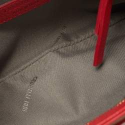 مملوكة مسبقًا Cerruti 1881 Crystal Studded Red Leather Shoulder Bag