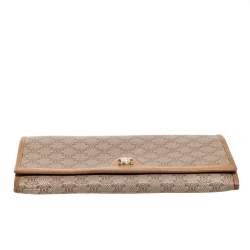 Celine Beige Macadam Coated Canvas and Leather Wallet