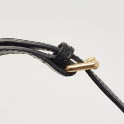 Pre Owned Cerruti Black Leather Snap Tote