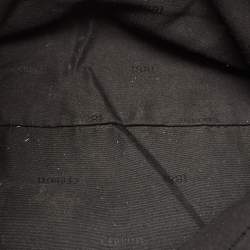 Pre Owned Cerruti Black Leather Snap Tote