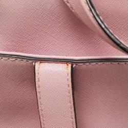 Cerruti Pink Leather Frame Satchel