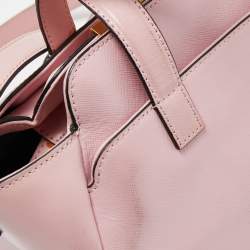 Cerruti Pink Leather Frame Satchel