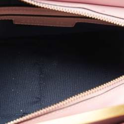 Cerruti Pink Leather Frame Satchel