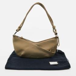 Pre Owned Cerruti 1881 Beige Leather Shoulder Bag