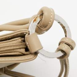 Pre Owned Cerruti 1881 Beige Leather Shoulder Bag