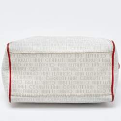 Cerruti Multicolor Signature Coated Canvas and Leather Bag
