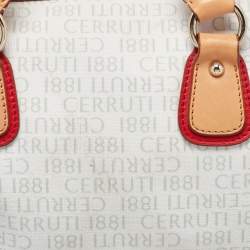 Cerruti Multicolor Signature Coated Canvas and Leather Bag