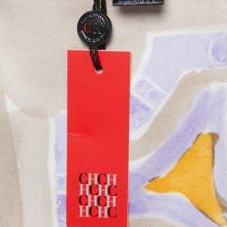 Pre Owned CH Carolina Herrera Multicolor Printed Silk Scarf