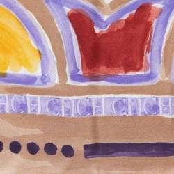 Pre Owned CH Carolina Herrera Multicolor Printed Silk Scarf