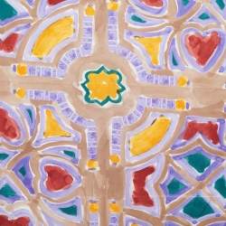 Pre Owned CH Carolina Herrera Multicolor Printed Silk Scarf