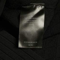 CH Carolina Herrera Black Diamond Pattern Knit Button Front Cardigan M