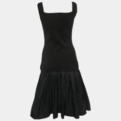 مملوكة مسبقًا CH Carolina Herrera Black Jersey Sleeveless Short Dress S