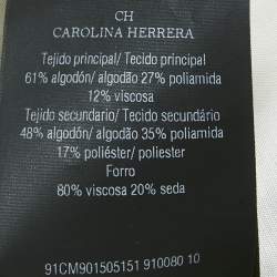 Pre Owned CH Carolina Herrera Black/White Floral Lace Sleeveless Midi Dress L