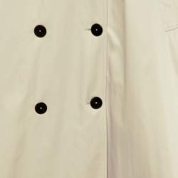 Pre Owned CH Carolina Herrera Beige Cotton Button Front Midi Skirt M