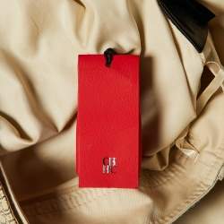 Pre Owned CH Carolina Herrera Beige Cotton Button Front Midi Skirt M