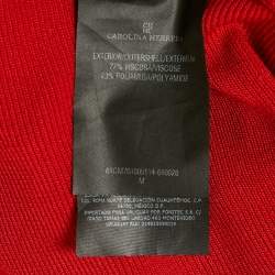 CH Carolina Herrera Red Knit Sleeveless Dress M