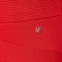 CH Carolina Herrera Red Knit Sleeveless Dress M