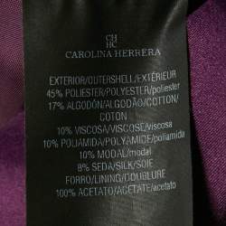Pre Owned CH Carolina Herrera Purple Lace and Satin Short Dress XS