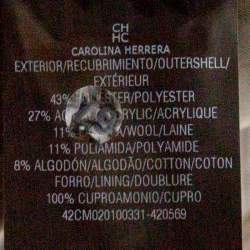 Pre Owned CH Carolina Herrera Black Lurex Tweed Coat M