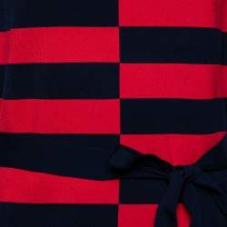 Pre Owned CH Carolina Herrera Red Stripe Knit Top L