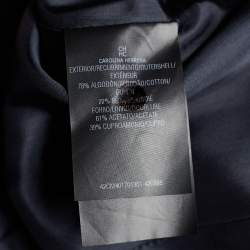 مملوكة مسبقًا CH Carolina Herrera Purple Textured Cotton & Silk Belted Jacket S 