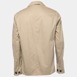 CH Carolina Herrera Beige Cotton Button Front Jacket M