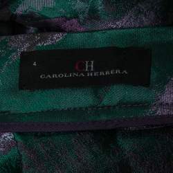 Pre Owned CH Carolina Herrera Multicolor Jacquard Mini Skirt S
