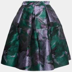 Pre Owned CH Carolina Herrera Multicolor Jacquard Mini Skirt S