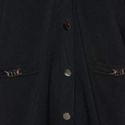 CH Carolina Herrera Black Knit Button Front Cardigan L