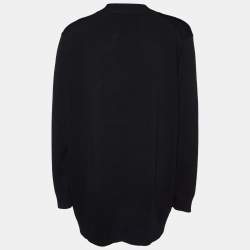 CH Carolina Herrera Black Knit Button Front Cardigan L