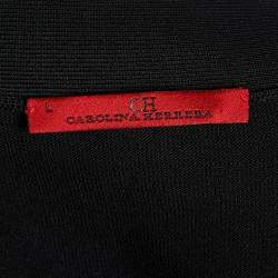 CH Carolina Herrera Black Knit Button Front Cardigan L