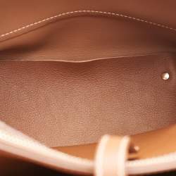 Pre Owned CH Carolina Herrera Brown Leather Medium Matryoshka Locked Shoulder Bag