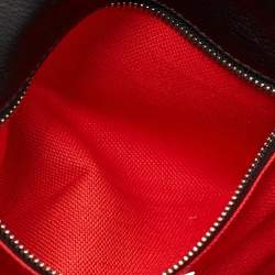 مملوكة مسبقًا CH Carolina Herrera Black/Green Chevron Leather Flap Top Handle Bag