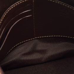 CH Carolina Herrera Brown Monogram Canvas and Leather Zip Pouch