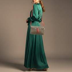 مملوكة مسبقًا CH Carolina Herrera Inro Dark Brown/Multicolor Signature Coated Canvas Crossbody Bag