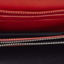 Pre Owned محفظة سلسلة على جلد وقماش مطلي متعدد الألوان بشعار من كارولينا هيريرا سي أتش