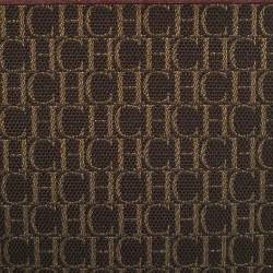 Pre Owned حقيبة كارولينا هيريرا مسطحة وشاح قماش بني وجلد مونوغرام