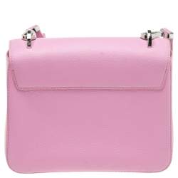 Pre Owned CH Carolina Herrera Pink Leather Initial Insignia Shoulder Bag