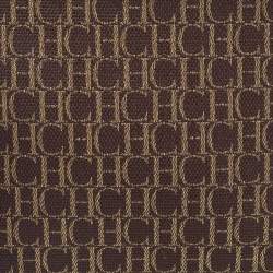 Pre Owned CH Carolina Herrera Burgundy/Brown Monogram Canvas Continental Pouch