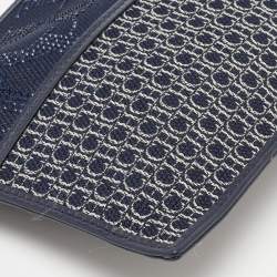 مملوكة مسبقًا CH Carolina Herrera Blue Monogram Canvas Zip Pouch